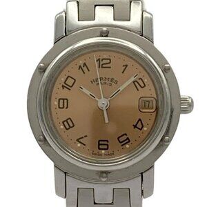 HERMES Clipper Silver Women's Wrist Watch 459-081225